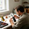 25X LED Magnifying Glass with Stand, Hands-Free view 3