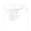 JIAHG Men's Mesh Thong, Transparent Breathable Low-Rise G-String with Drawstring Closure (White) view 1