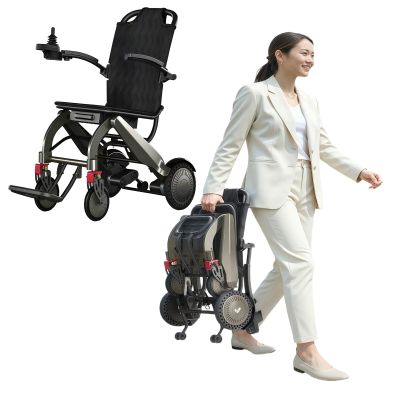 Lightweight Electric Wheelchair for Adults, Motorized Scooter for Seniors, Ultra-Light (14.9 kg), Supports up to 150 kg, Easy to Transport and Store, 10A