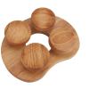 Aramox Wooden Sauna Headrest, Ergonomic Oak Neck Pillow for Head and Shoulder Relaxation, 6.69 x 9.06 in view 3