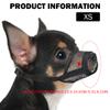 Soft Breathable Mesh Muzzle for Small Dogs, Black, XS view 3
