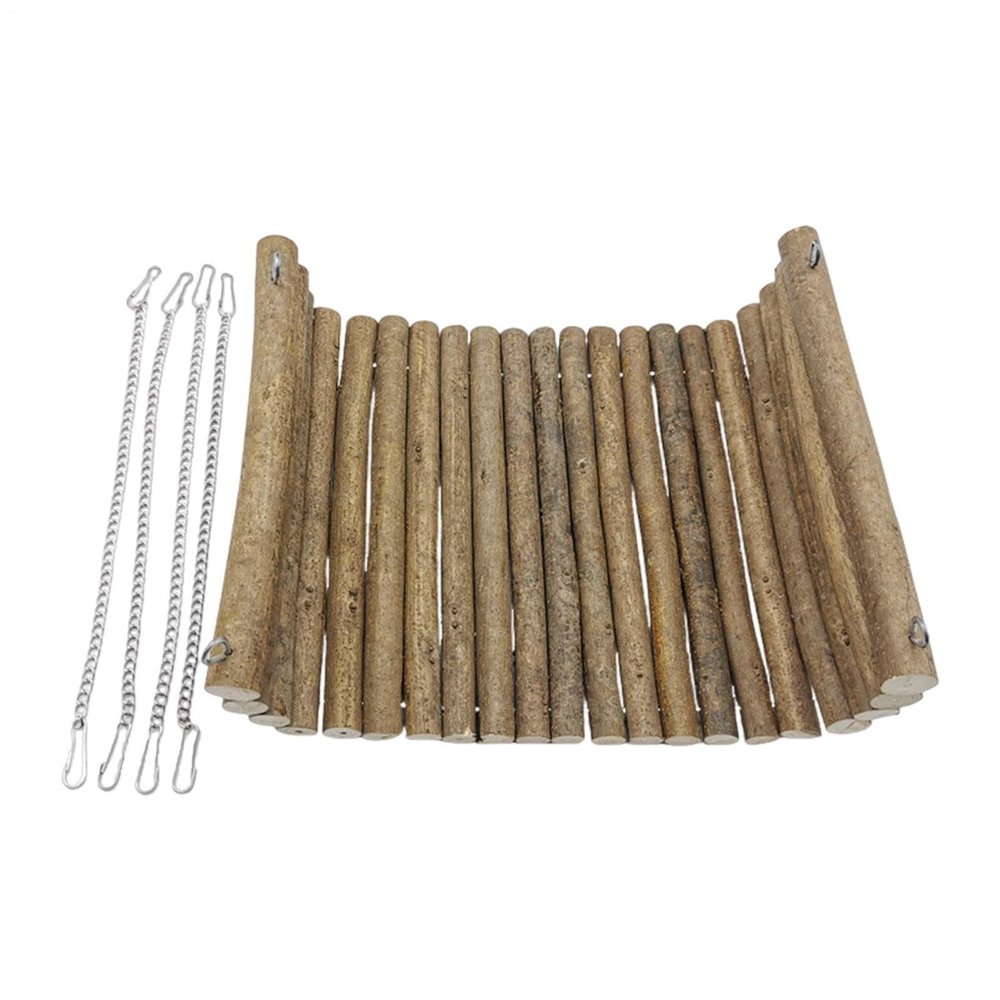 Wooden Hamster Hammock, Hanging Swing and Resting Place for Small Pets
