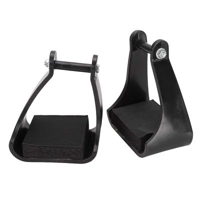 CHICIRIS POM Plastic Stirrups with Black Padded Foam Footpads, Shock-Absorbing Design for Long-Distance Riding