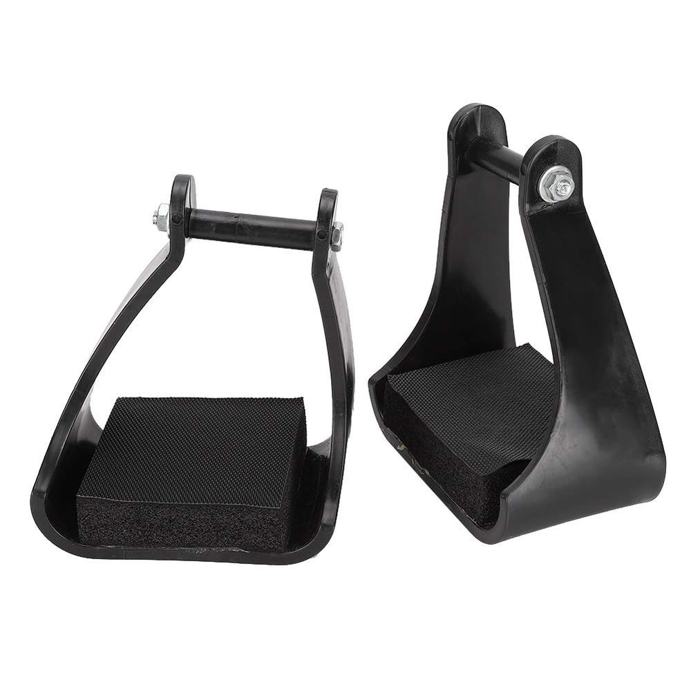 CHICIRIS POM Plastic Stirrups with Black Padded Foam Footpads, Shock-Absorbing Design for Long-Distance Riding