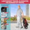 Folding Transport Wheelchair, Lightweight 8.4 kg Aluminum Travel Wheelchair view 4