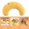 KALLORY Tiny Flannel Cat Pillow with U-Shaped Neck Support view 3