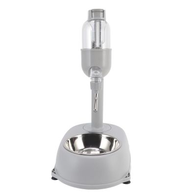 Eacam Automatic Standing Water Dispenser for Pets, Height-Adjustable Cat and Dog Bowl with Suction Base
