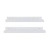 Sosoport Floating Bookshelf with Wavy Edge for Baby and Children's Rooms, White, 2-Pack view 1