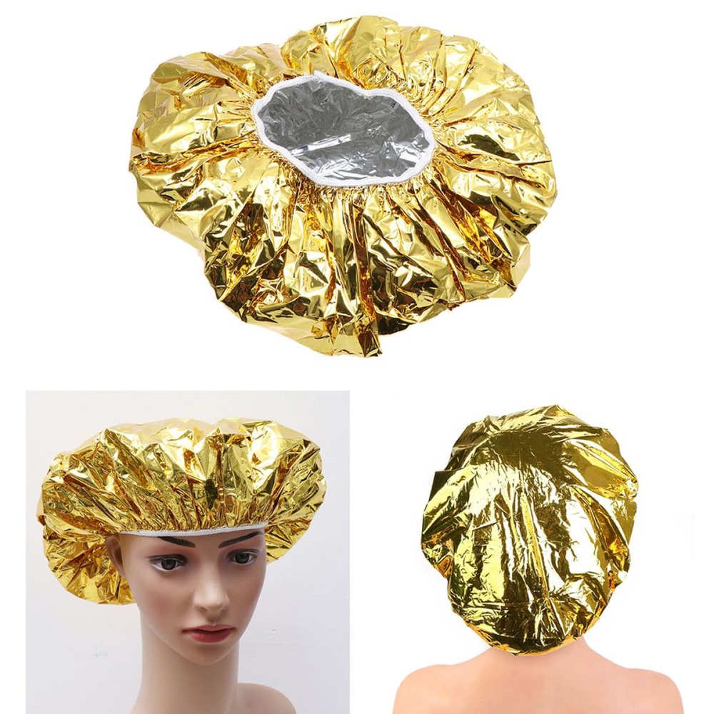 CALLARON 10-Pack Aluminum Foil Hair Caps with Elastic Edge