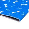 PLAFOPE Reusable Water-Absorbent, Non-Slip Blue Fabric Dog Training Mat with Bone Pattern view 2