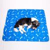 PLAFOPE Reusable Water-Absorbent, Non-Slip Blue Fabric Dog Training Mat with Bone Pattern view 3