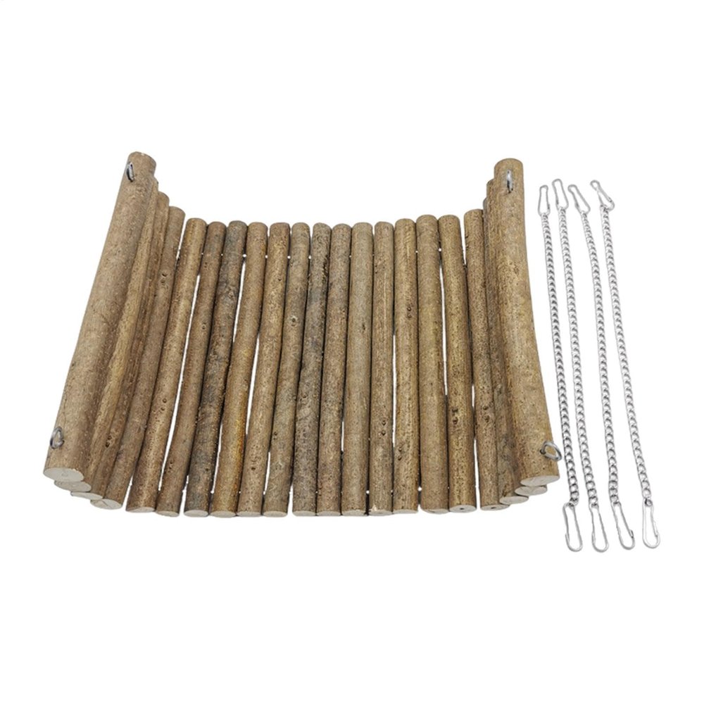 Small Animal Hammock, Wooden Hanging Swing and Resting Place