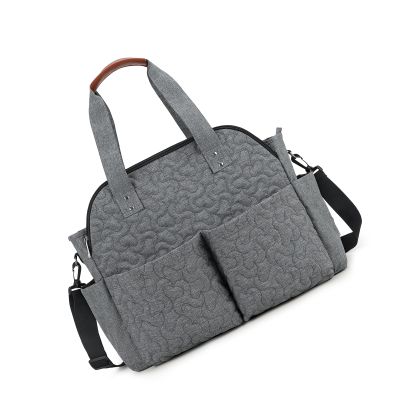 Elnwnnkc Large-Capacity Water-Resistant Diaper Storage Bag, Gray, One Size