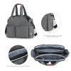 Elnwnnkc Large-Capacity Water-Resistant Diaper Storage Bag, Gray, One Size view 4