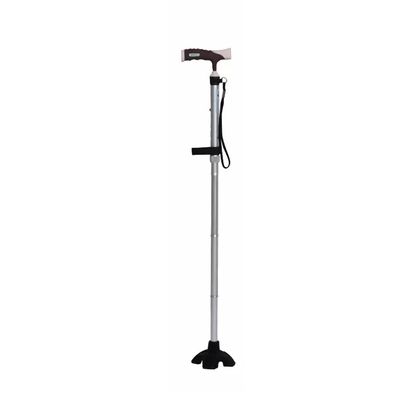 Adjustable Folding Walking Cane for Seniors, Lightweight Aluminum, Silver