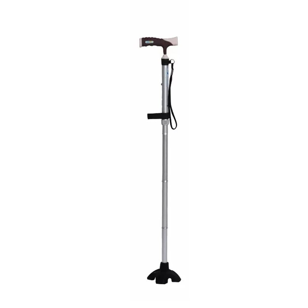 Adjustable Folding Walking Cane for Seniors, Lightweight Aluminum, Silver