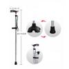 Adjustable Folding Walking Cane for Seniors, Lightweight Aluminum, Silver view 2