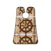 CNTDBU Ship Wheel Compass Shaving Bib for Men, Beard-Trimming Hair Catcher, Waterproof Barber Cape with Suction Cups view 2