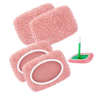 YPBEW All-Purpose Microfiber Cleaning Cloths, 4-Pack, Washable Pads for Flat Cleaning Tools