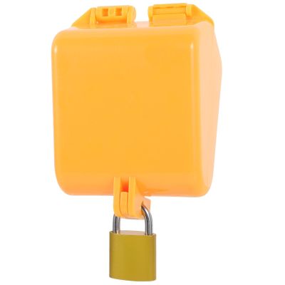IMIKEYA Outdoor Faucet Lock, Yellow Plastic Child-Safety Cover