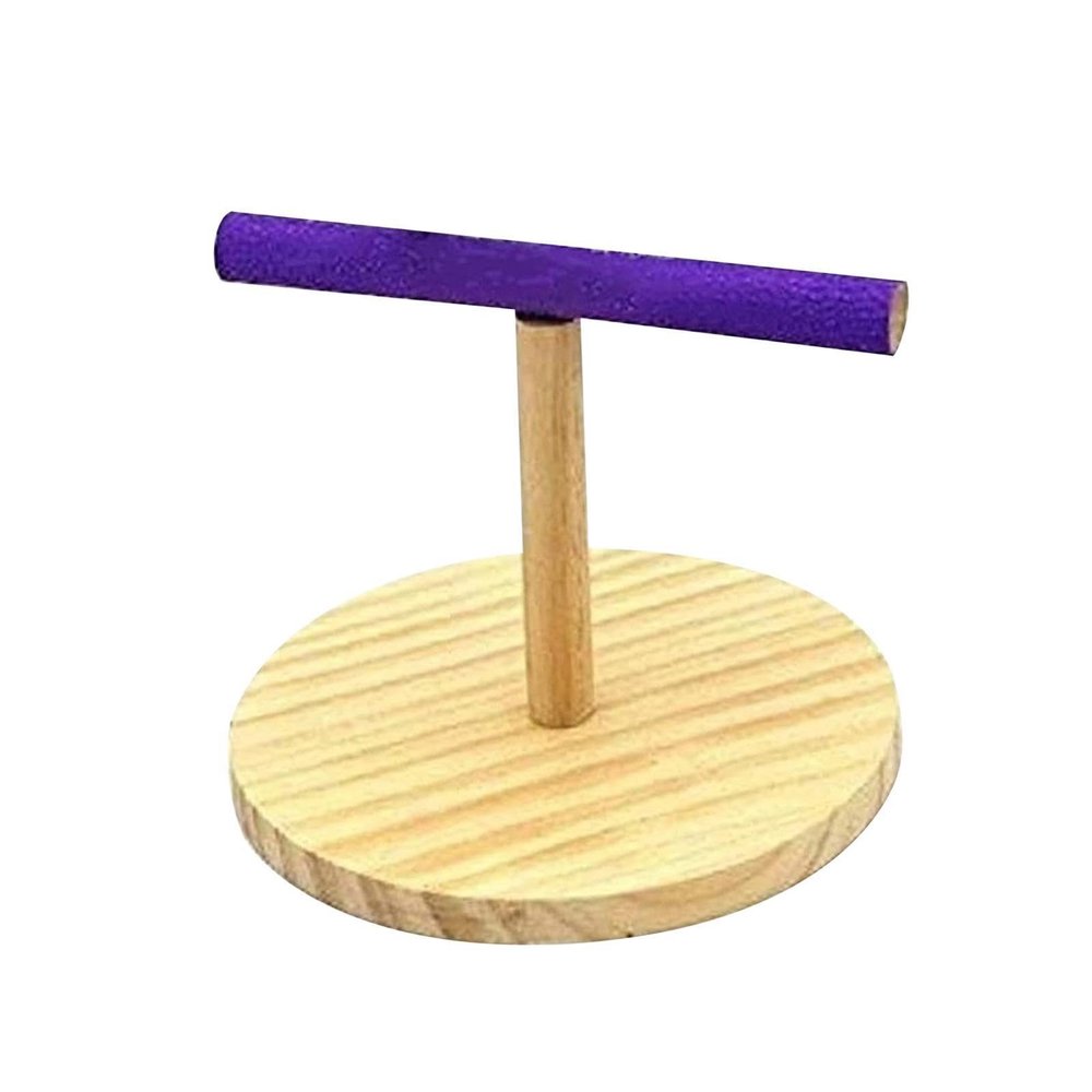 PUXZYAX Compact Non-Slip Wooden Tabletop Bird Stand