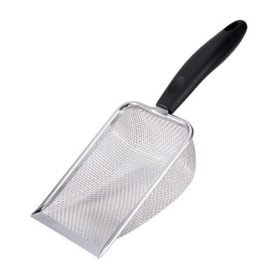 PUXZYAX Metal Cat Litter Sifting Scoop, Lightweight and Easy to Clean, with Handle Hole