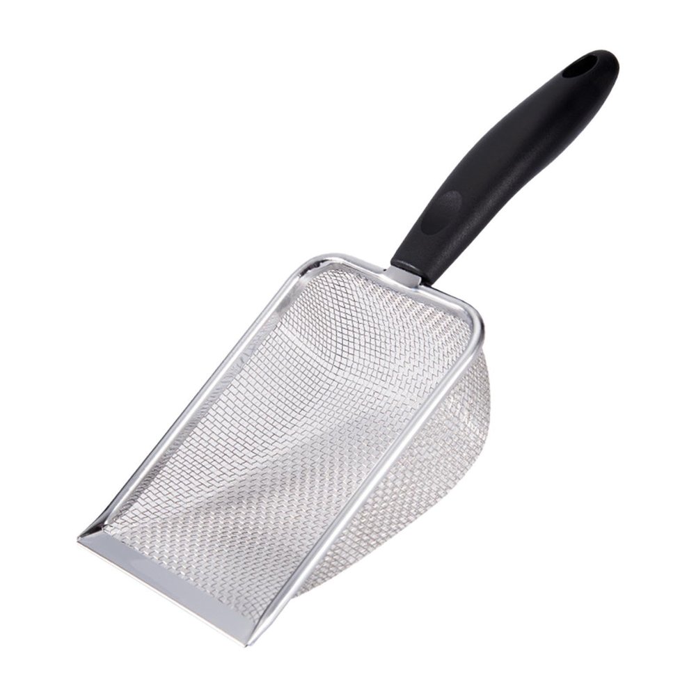 PUXZYAX Metal Cat Litter Sifting Scoop, Lightweight and Easy to Clean, with Handle Hole