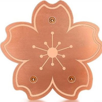 Copper Bird Bath Disc with Triple Support