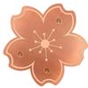 Copper Bird Bath Disc with Triple Support view 2