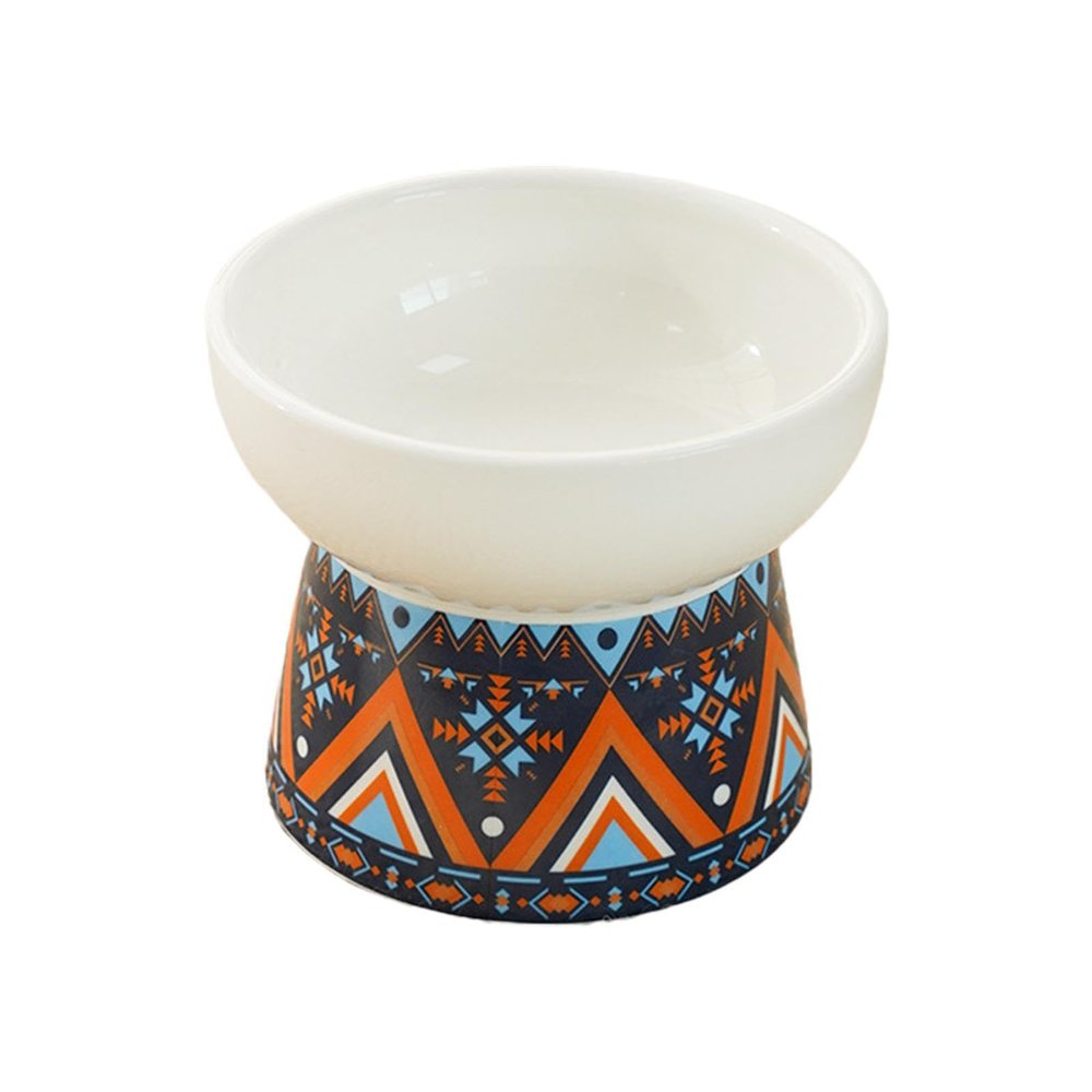 TWISAXC Elevated Ceramic Food and Water Bowl with Dispenser