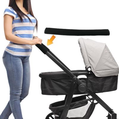 Universal Stroller Handlebar Cover, Soft Polyester, Black