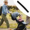 Universal Stroller Handlebar Cover, Soft Polyester, Black view 3