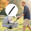 Universal Stroller Handlebar Cover, Soft Polyester, Black view 4