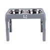 OVAQUIXI Height-Adjustable Elevated Dog Bowl with 2 Stainless Steel Bowls view 1