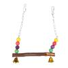 TOVINANNA Colorful Wooden Parrot Swing Toy with Colorful Beads for Small to Medium Birds view 1