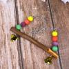 TOVINANNA Colorful Wooden Parrot Swing Toy with Colorful Beads for Small to Medium Birds view 4