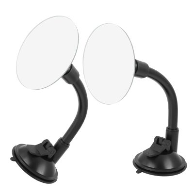 NUSITOU 2-Pack Adjustable Suction-Cup Mirrors with Rotating Arm