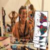 Floral Festival Face Paint Temporary Tattoos – Colorful Symmetrical Face Tattoo Set – 1 Full-Face Look (2 Tattoos) view 1