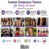 Floral Festival Face Paint Temporary Tattoos – Colorful Symmetrical Face Tattoo Set – 1 Full-Face Look (2 Tattoos) view 2