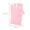 HOOWIFFY Fingerless UV Manicure Gloves, Pink and Black, 2-Piece Polyester Set view 2