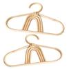 SHINEOFI 2-Pack Sturdy Rattan Children's Hangers with Smooth Surface view 1