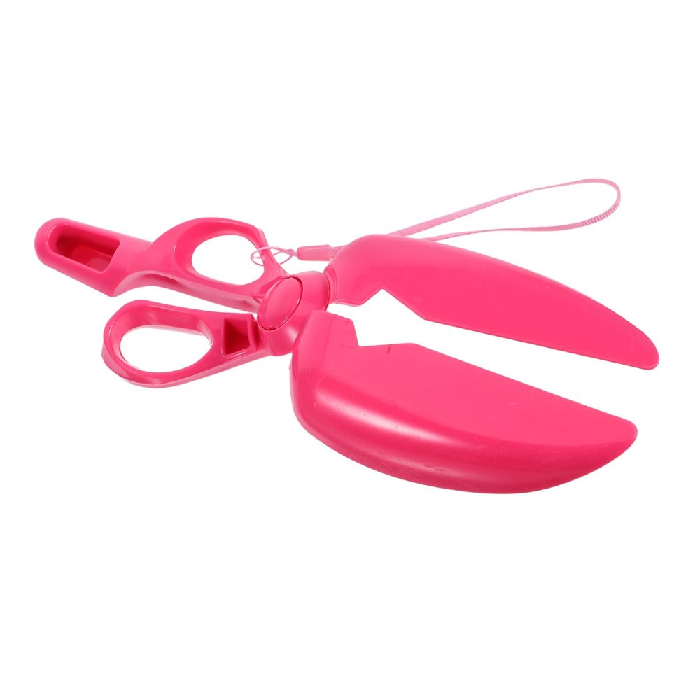 RUNROTOO Plastic Scissor-Clamp Dog Poop Scoop for Large Dogs, Foldable, Random Color
