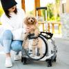 QLECXZI Transparent Pet Backpack for Small Dogs and Cats view 3