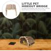 LALAFINA Hamster Climbing Bridge for Small Pets, Beige Wooden Toy for Physical Activity and Health Training view 3