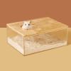 YPBEW Small Animal Bath House with Transparent Wall and Wooden Cover view 4
