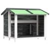 Gray Dog House 96x87x80.5 cm Solid Pine with Waterproof Roof view 1