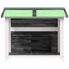 Gray Dog House 96x87x80.5 cm Solid Pine with Waterproof Roof view 3