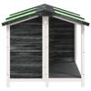 Gray Dog House 96x87x80.5 cm Solid Pine with Waterproof Roof view 4