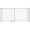 Silver Outdoor Dog Kennel, 400 x 200 x 200 cm, Galvanized Steel view 4