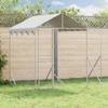 Galvanized Steel Dog Kennel with Roof, Silver, 6 x 2 x 2.5 m, Outdoor Pet Enclosure with Lockable Door view 2